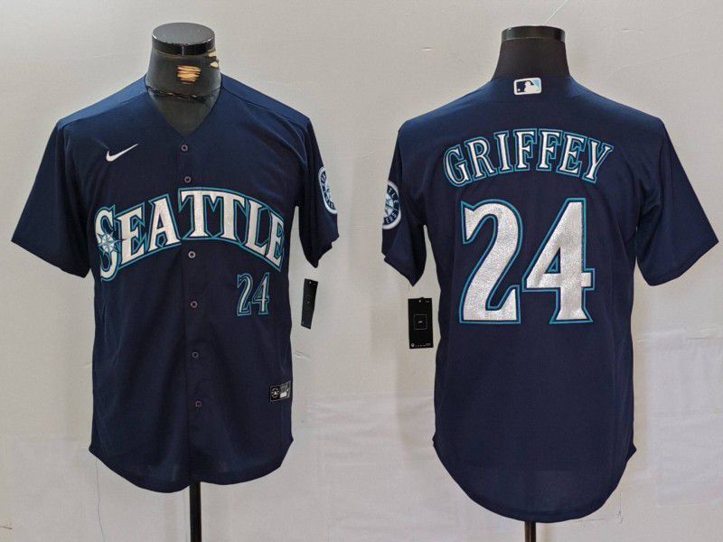 Men Seattle Mariners #24 Griffey Blue Game 2024 Nike MLB Jersey style 1->seattle mariners->MLB Jersey